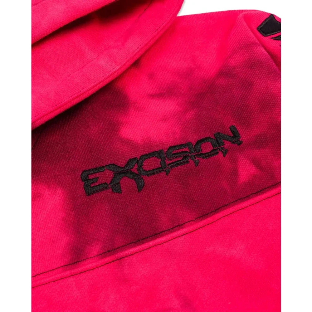 Excision Pink Tie Dye Lacer Hoodie Medium | EDM & Rave